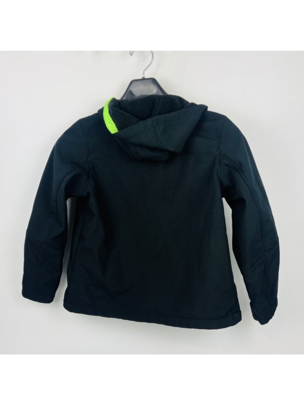 ZeroXposur Boys Black Neon Green Hooded Jacket Size Large 10/12 - Picture 4 of 4